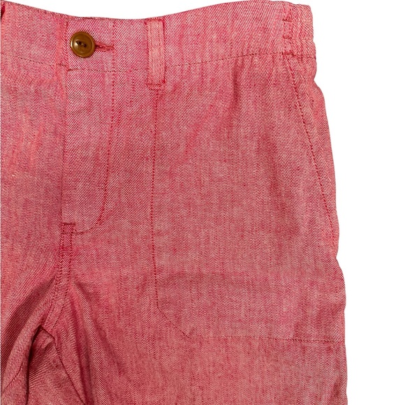 L.L.Bean pink cotton linen shorts Size 8 coastal summer beach vacation casual - Picture 5 of 10